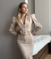 Костюм укороченный пиджак и юбка  NK-9185A600