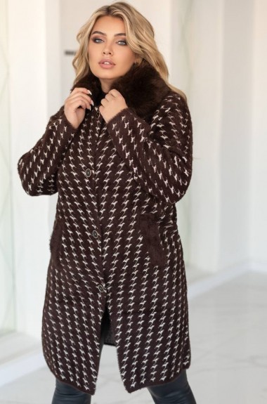 Пальто альпака с мехом MAX-948A1250