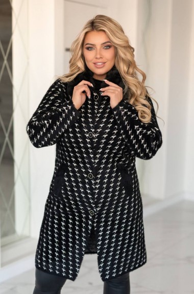 Пальто альпака с мехом MAX-948A1250