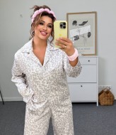 Шелковая пижама с брюками  AB-1825A19