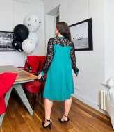 Нарядное женское платье с кружевом  IV-0323A550