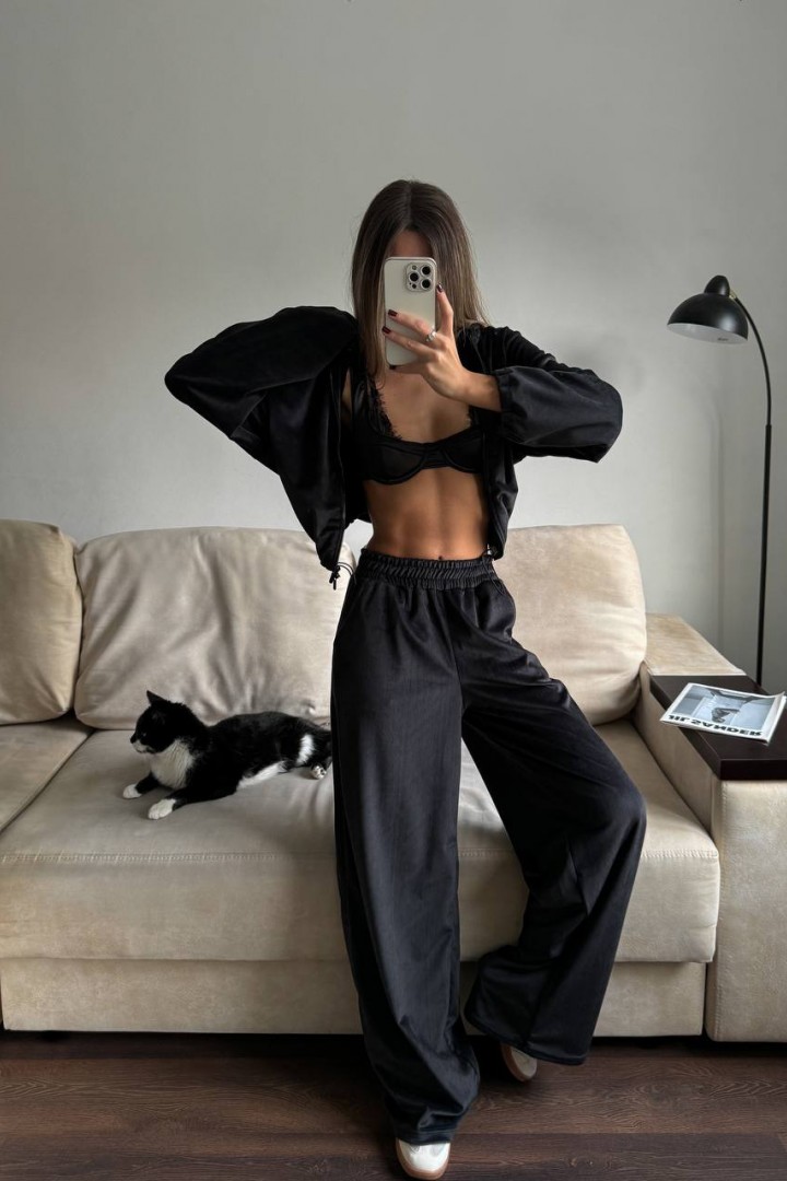 Женский велюровый спортивный костюм  CULT-2094A550