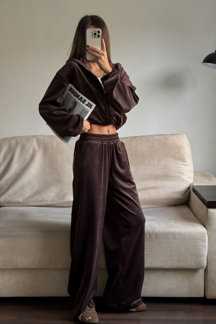 Женский велюровый спортивный костюм  CULT-2094A550