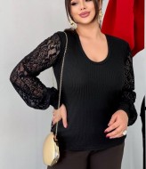 Жіночий лонгслів з шифоновими рукавами OLI-1427A480