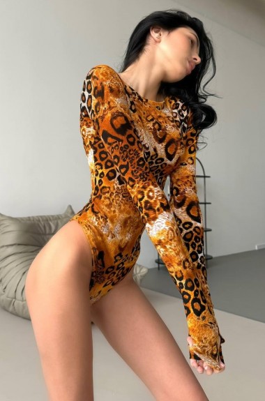 Леопардовое боди MV-824A500