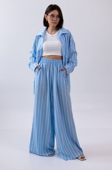 Летний брючный костюм в полоску  LID-613A1000