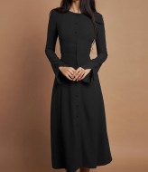 Приталенное платье миди VOL-578A500 Приталенное платье миди VOL-578A500