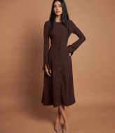 Приталенное платье миди VOL-578A500