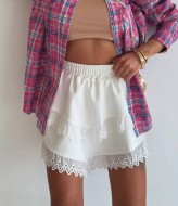 Белая юбка шорты  VOL-579A380