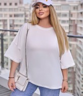 Футболка женская оверсайз однотонная  VAI-448A8