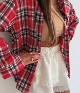 Белая юбка шорты  VOL-579A380