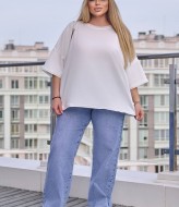 Футболка женская оверсайз однотонная  VAI-448A8