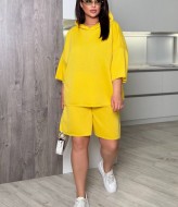 Трикотажный костюм с шортами женский  VAI-455A14