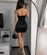 Атласное платье VIVI-637A350