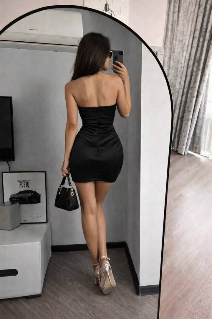 Атласное платье VIVI-637A350