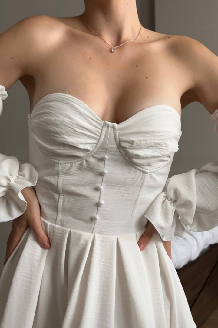 Платье со съемными рукавами NK-633A650