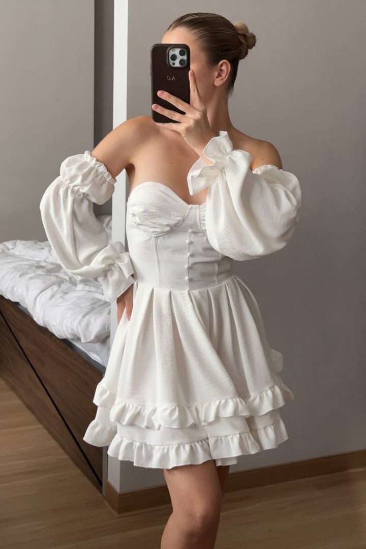 Платье со съемными рукавами NK-633A650