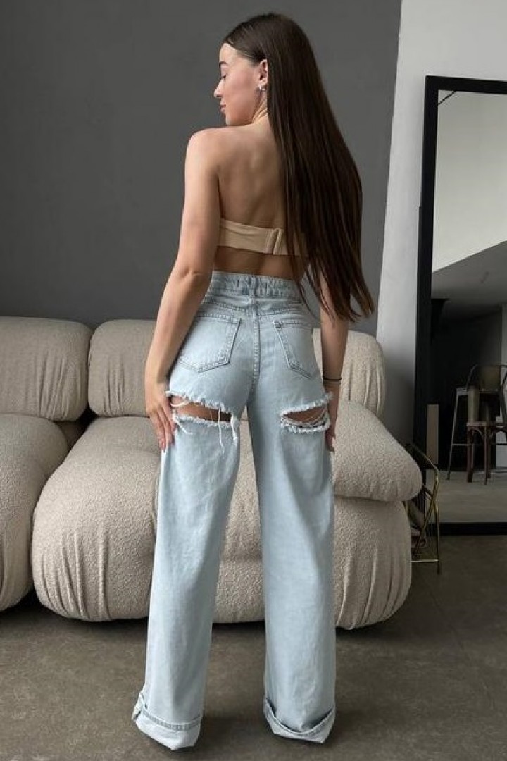 Женские джинсы с разрезами WOW-1544A21