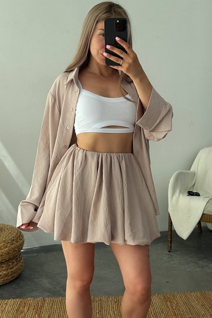 Нежный костюм рубашка +юбка RAB-671A609