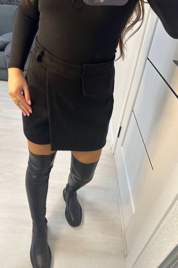 Замшева спідниця-шорти SABI-01.1A240