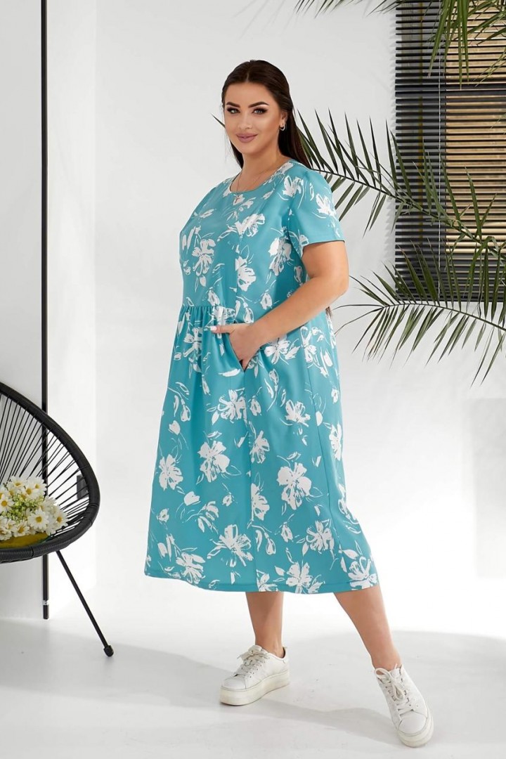 Платье свободного кроя с карманами RIL-0490A11