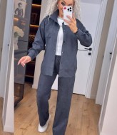 Замшевый брючный костюм SABI-505A750