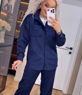 Замшевый брючный костюм SABI-505A750