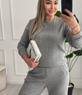 Эффектный вязаный костюм двойка SABI-022A500