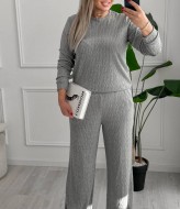 Эффектный вязаный костюм двойка SABI-022A500