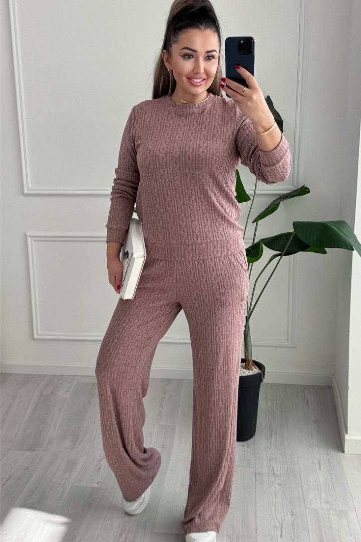 Эффектный вязаный костюм двойка SABI-022A500