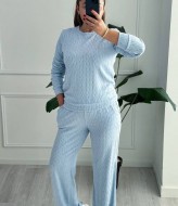 Эффектный вязаный костюм двойка SABI-022A500