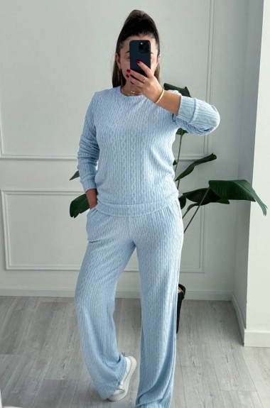 Эффектный вязаный костюм двойка SABI-022A500