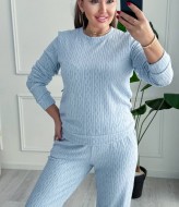 Эффектный вязаный костюм двойка SABI-022A500