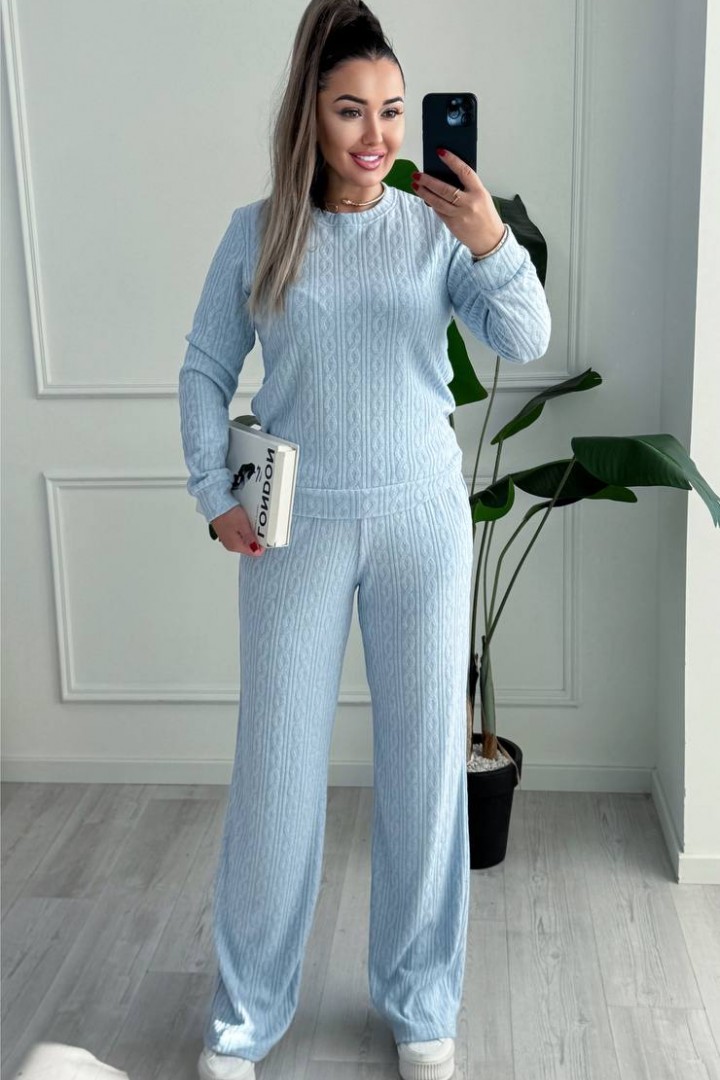 Эффектный вязаный костюм двойка SABI-022A500