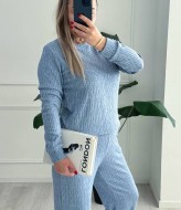 Эффектный вязаный костюм двойка SABI-022A500