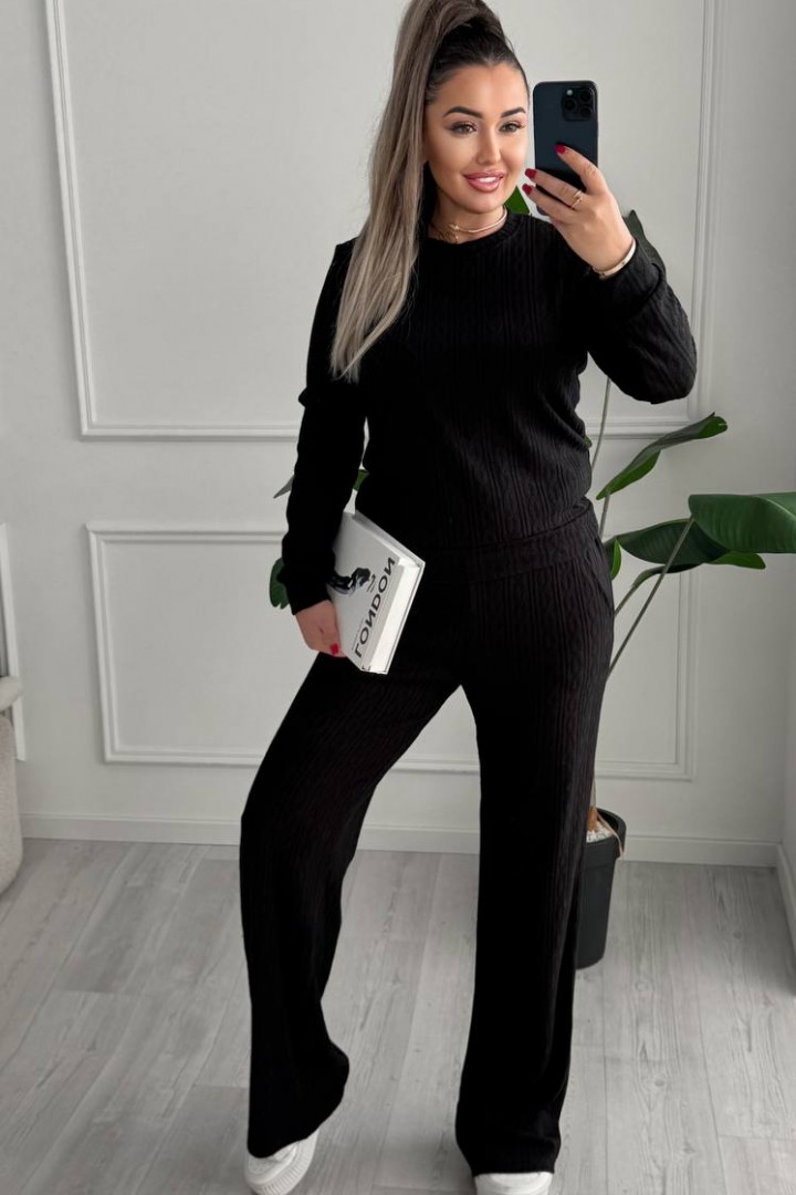 Эффектный вязаный костюм двойка SABI-022A500