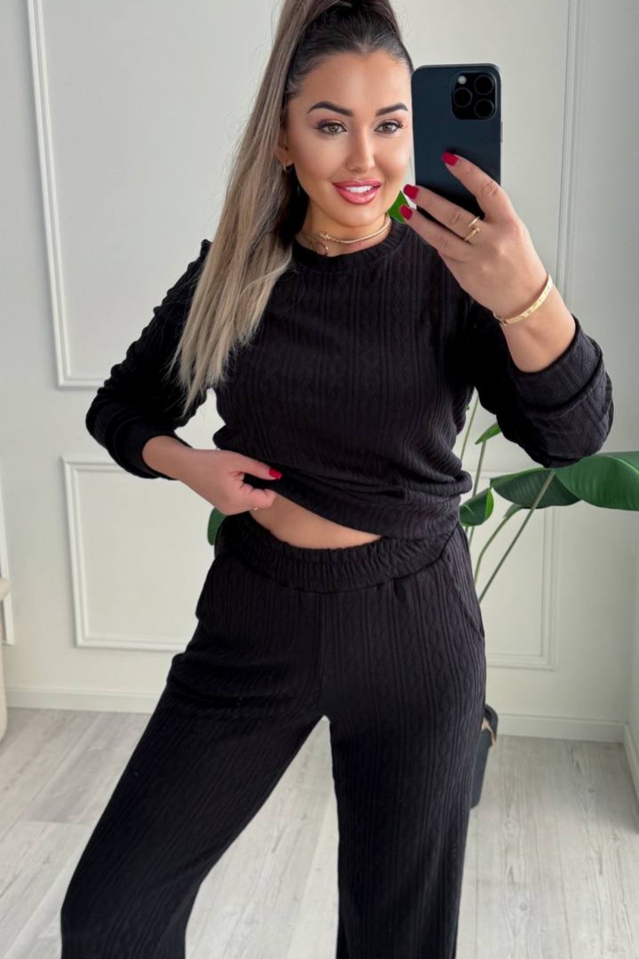 Эффектный вязаный костюм двойка SABI-022A500