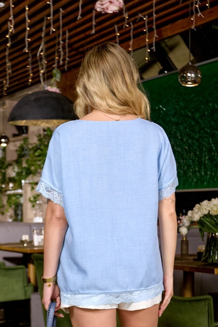 Стильная футболка с кружевом IB-1154A460