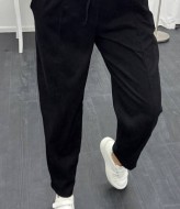 Брюки из микровельвета свободного кроя XOF-7013A310