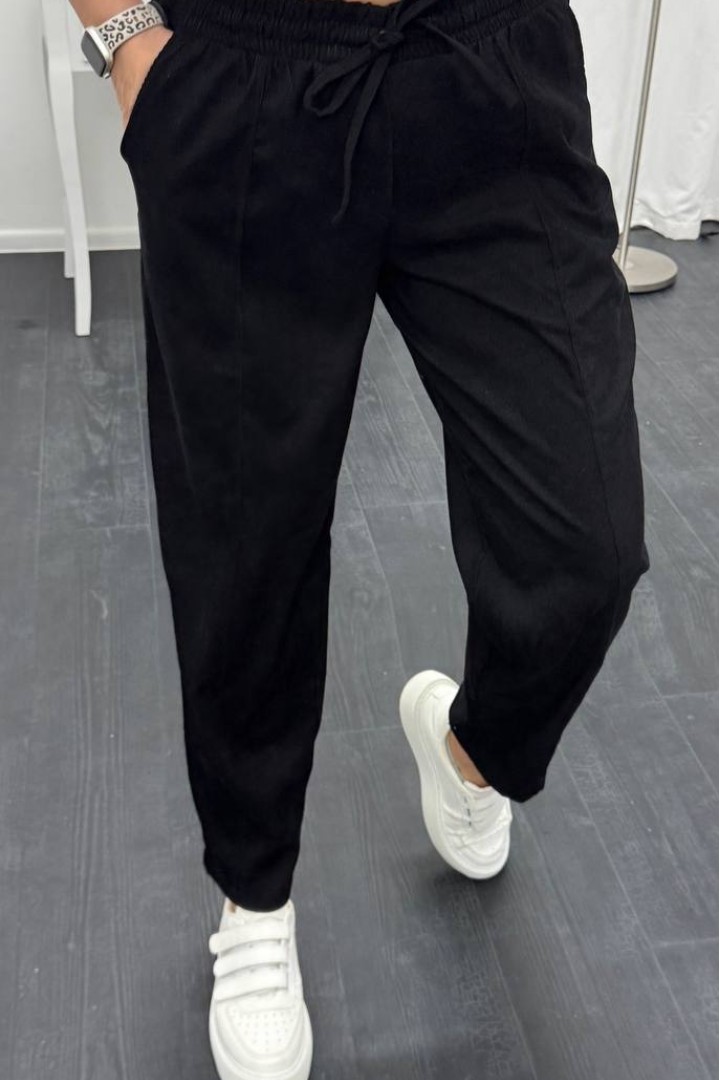 Брюки из микровельвета свободного кроя XOF-7013A310