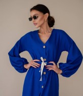 Льняное платье с пуговицами ANB-244A420