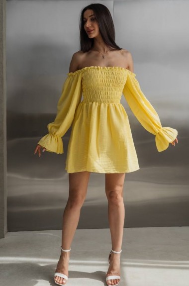 Платье короткое с длинным рукавом YM-5928A12.5 Платье короткое с длинным рукавом YM-5928A12.5