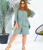 Костюм шорты и рубашка лен SD-08A550 Костюм шорты и рубашка лен SD-08A550