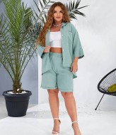 Костюм шорты и рубашка лен SD-08A550 Костюм шорты и рубашка лен SD-08A550