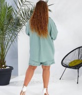 Костюм шорты и рубашка лен SD-08A550