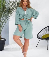 Костюм шорты и рубашка лен SD-08A550 Костюм шорты и рубашка лен SD-08A550