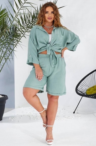 Костюм шорты и рубашка лен SD-08A550 Костюм шорты и рубашка лен SD-08A550