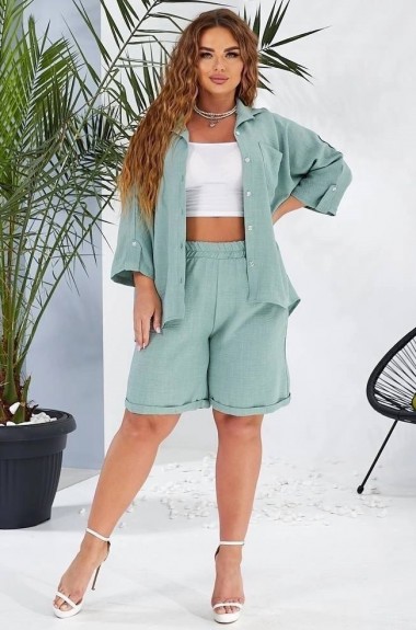 Костюм шорты и рубашка лен SD-08A550