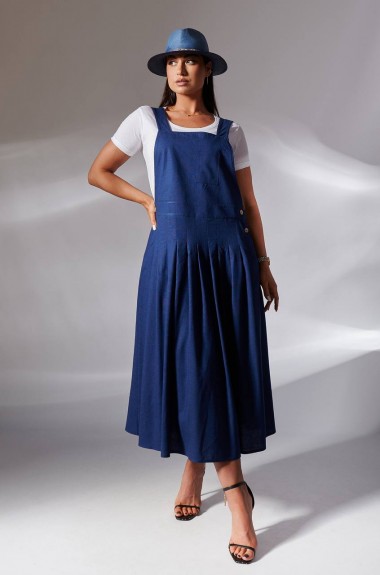 Льняной сарафан на бретельках  NJ-IS-144A1000