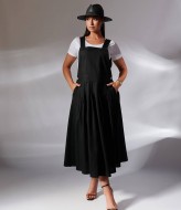 Льняной сарафан на бретельках  IS-144A1000